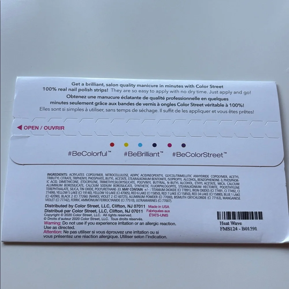 Color Street Heat Wave nail strips